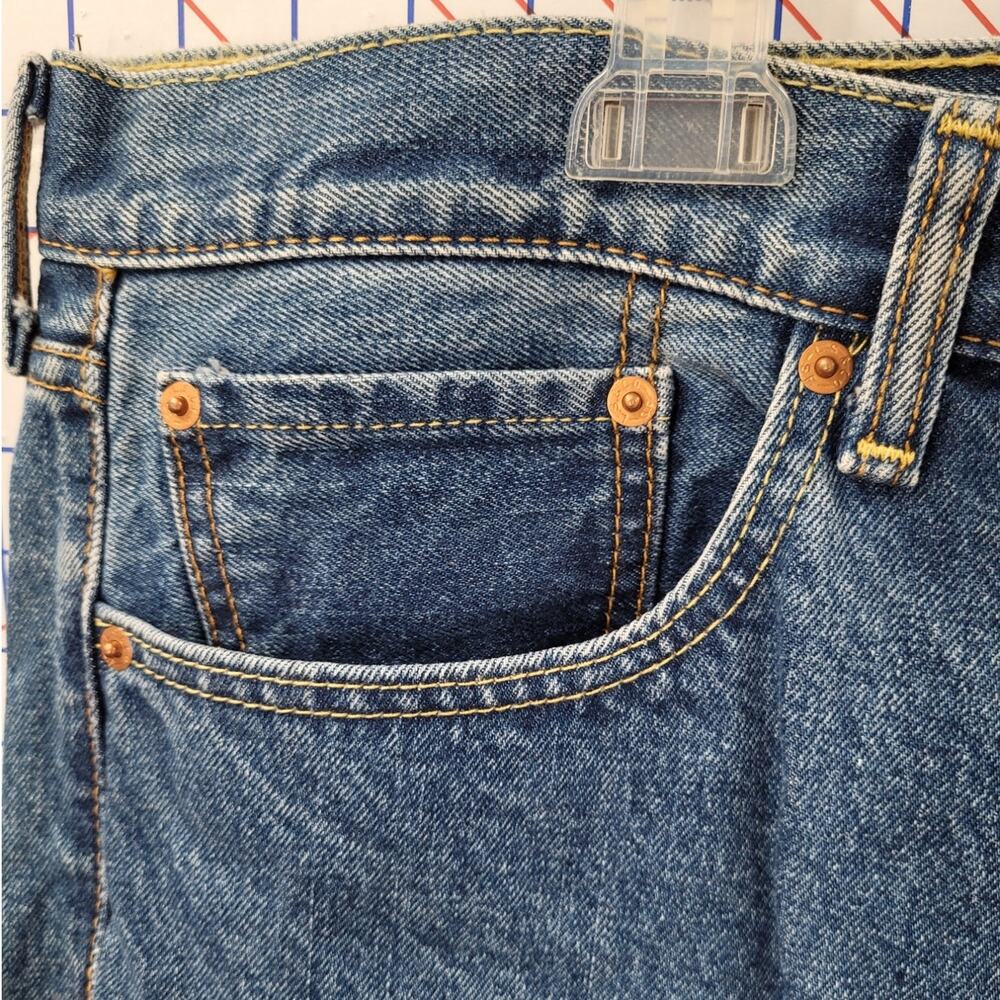 Levi’s 505 Vintage Blue Denim Straight Leg Jeans Classic Style Piece - Picture 12 of 16